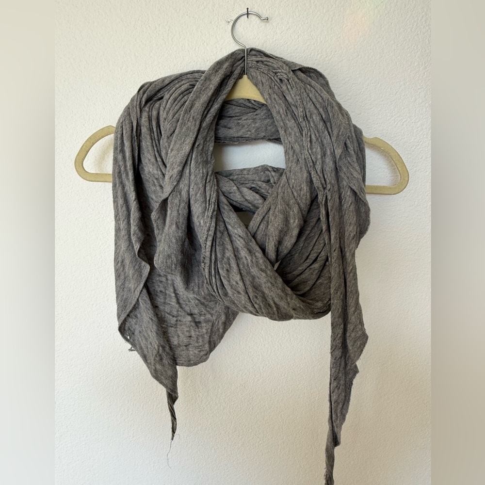 Free People long Jersey scarf in gray